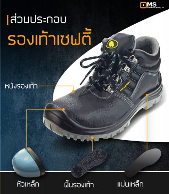 ส่วนประกอบของ รองเท้าเซฟตี้